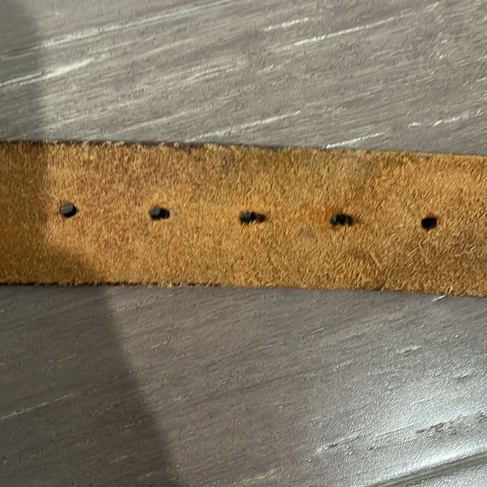Vintage Men’s Oil-Tanned Top Grain Cowhide distressed leather brown belt size 34